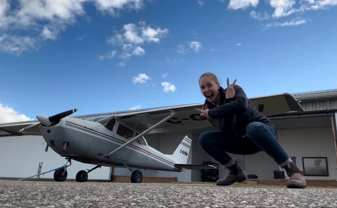 Kendra with Cessna